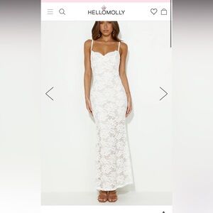 Nude and White Lace Dress - Hello Molly